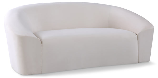 Riley Cream Velvet Loveseat