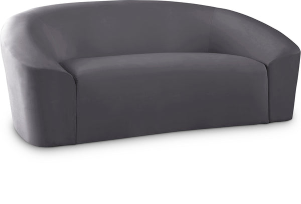 Riley Grey Velvet Loveseat