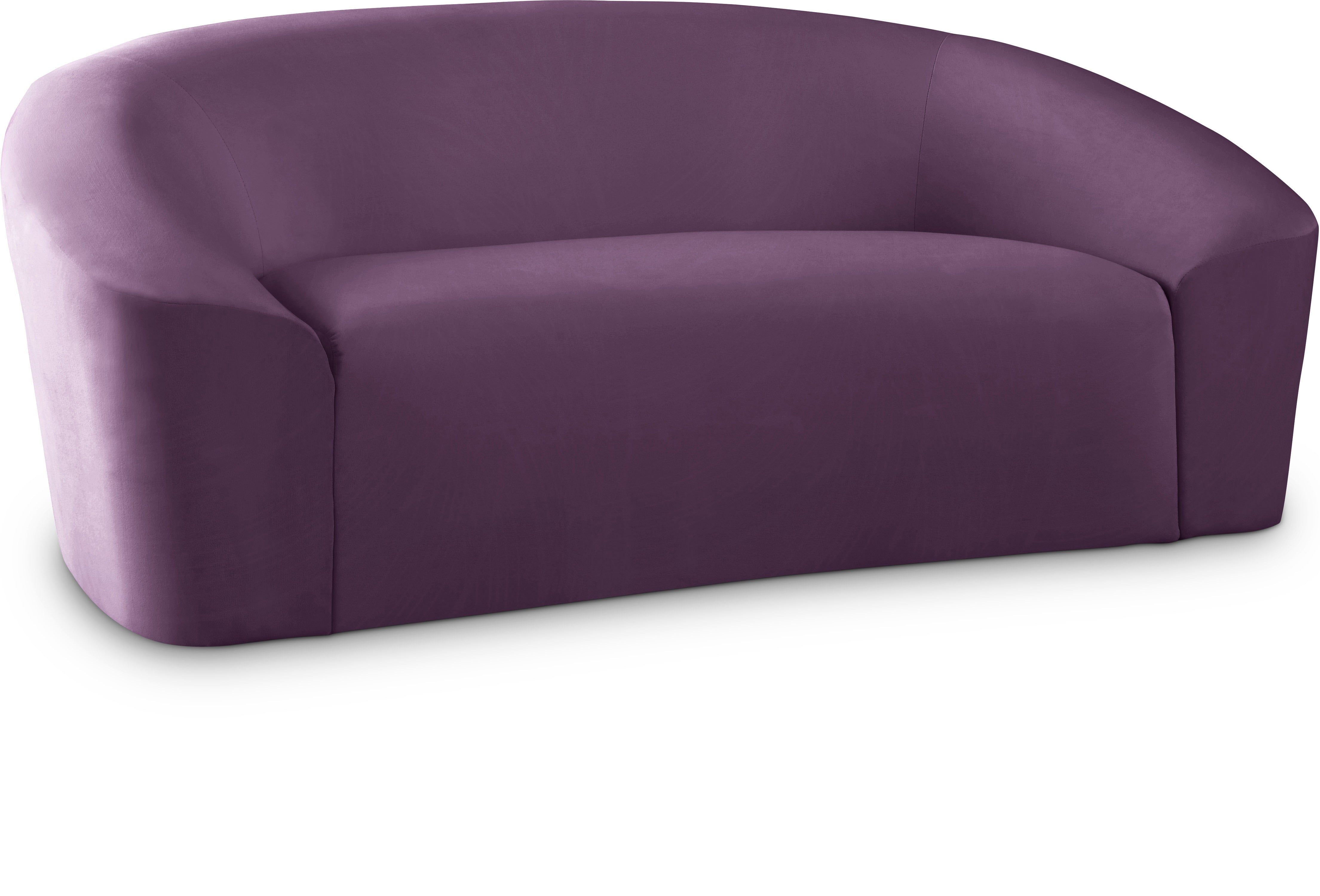 Riley Purple Velvet Loveseat