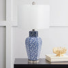 Ceramic, 27"  Jar Table Lamp, Blue/white