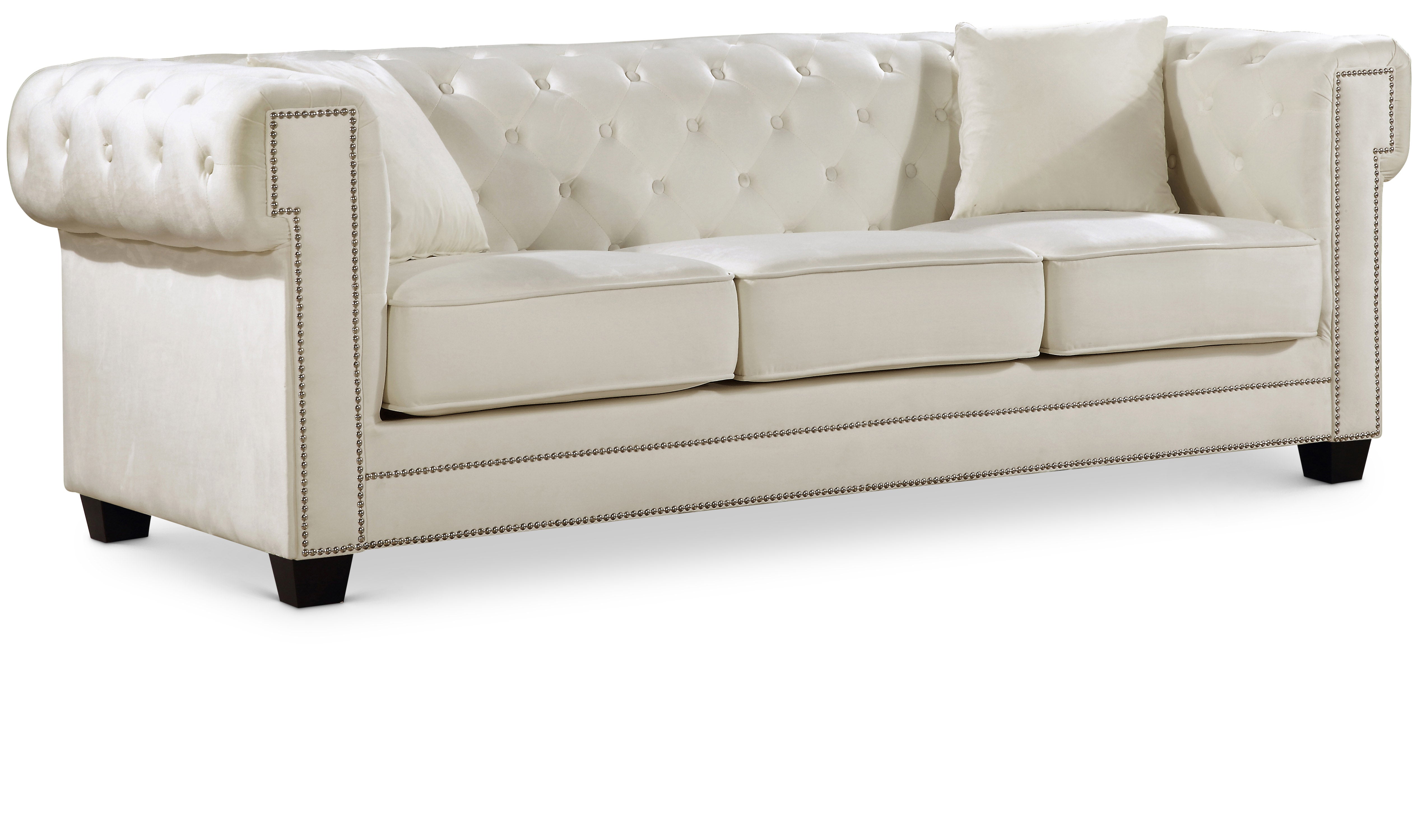 Bowery Cream Velvet Sofa