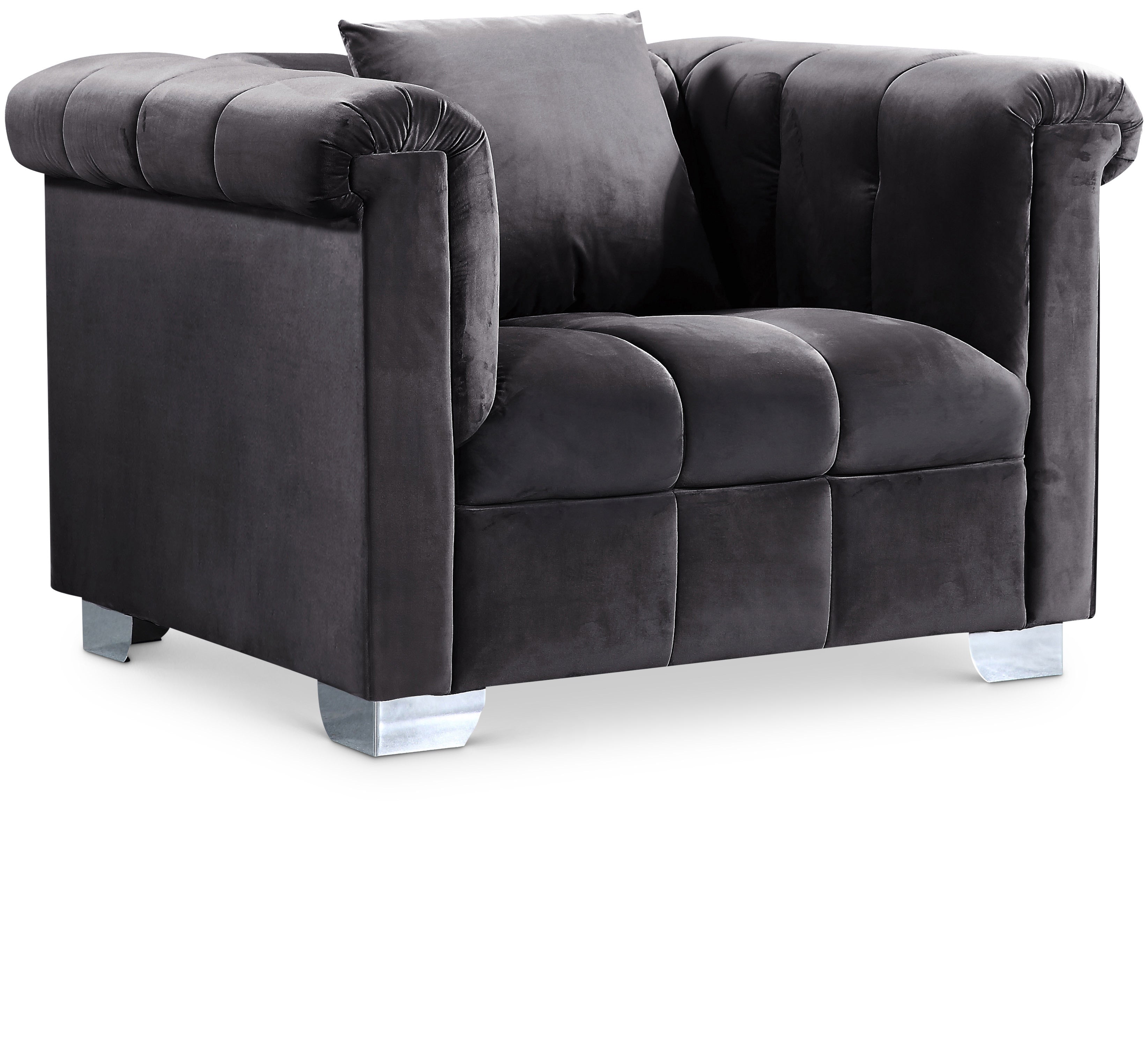 Kayla Grey Velvet Chair