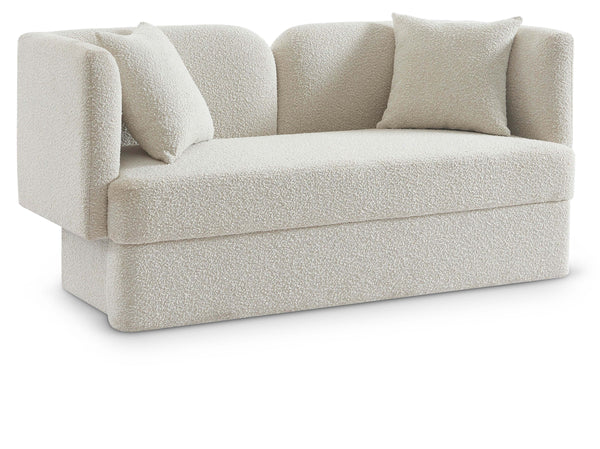 Marcel Cream Boucle Fabric Loveseat