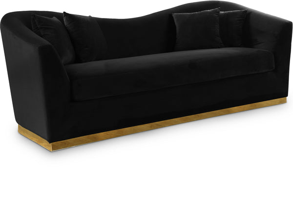 Arabella Black Velvet Sofa