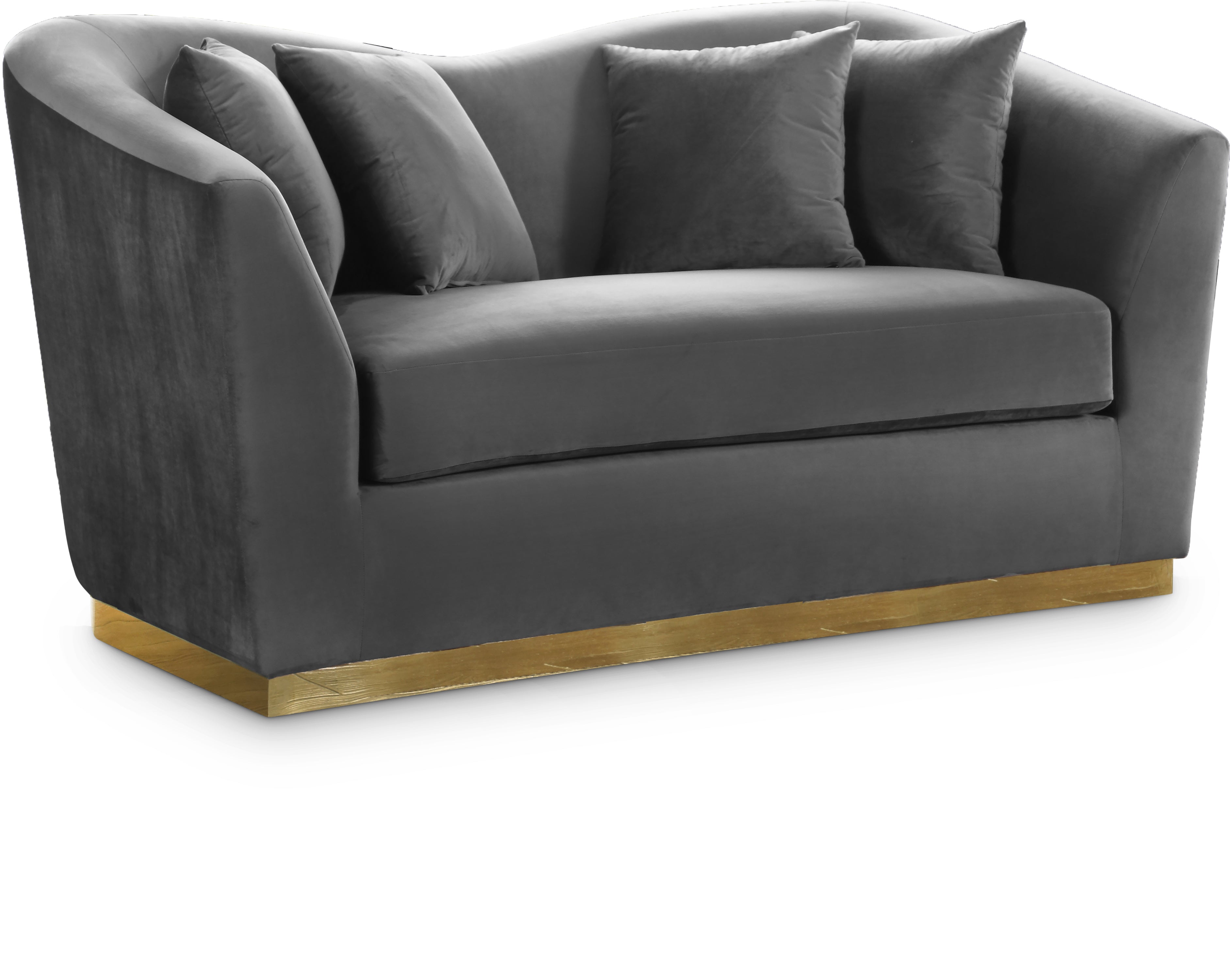 Arabella Grey Velvet Loveseat