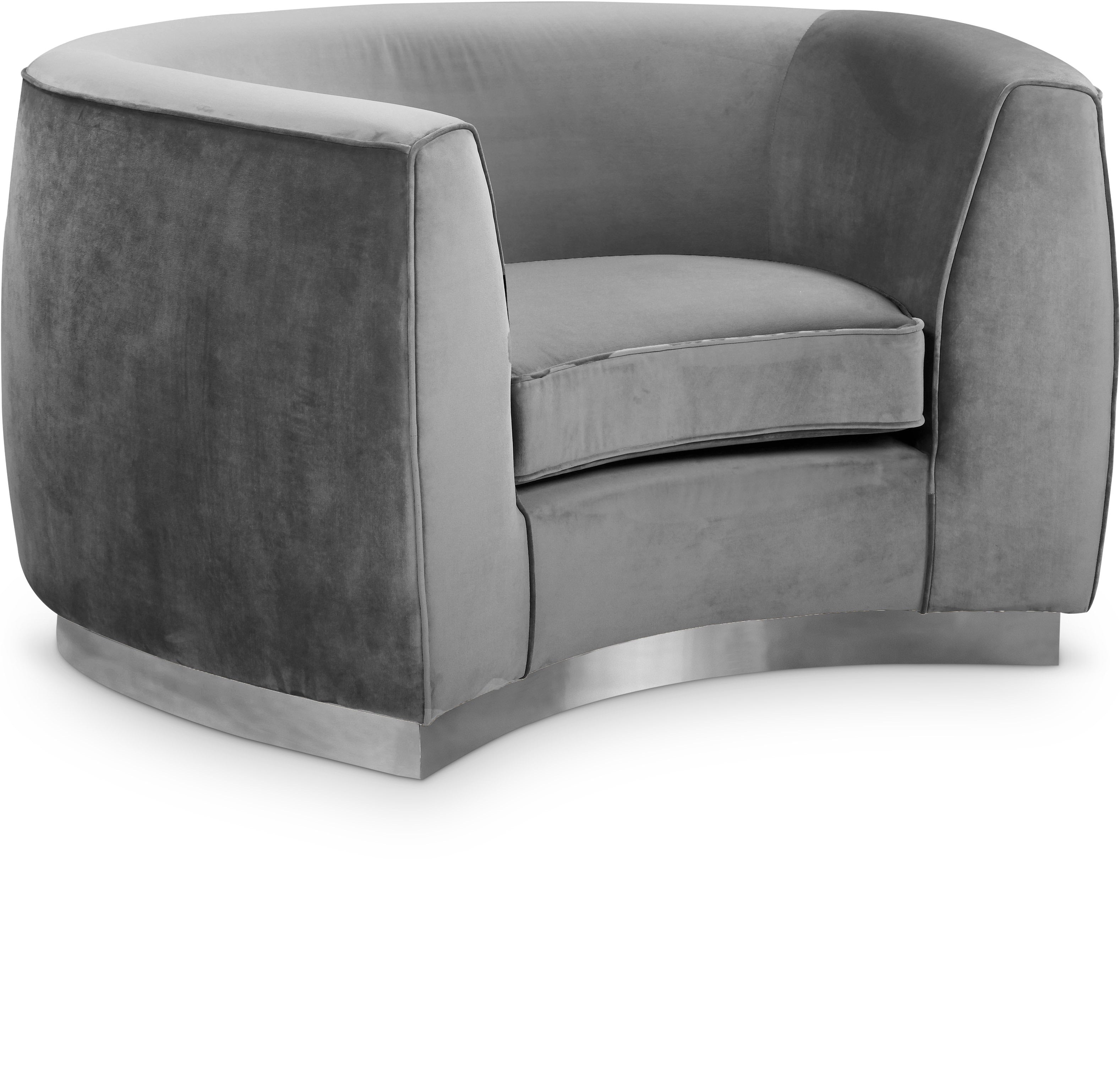 Julian Grey Velvet Chair