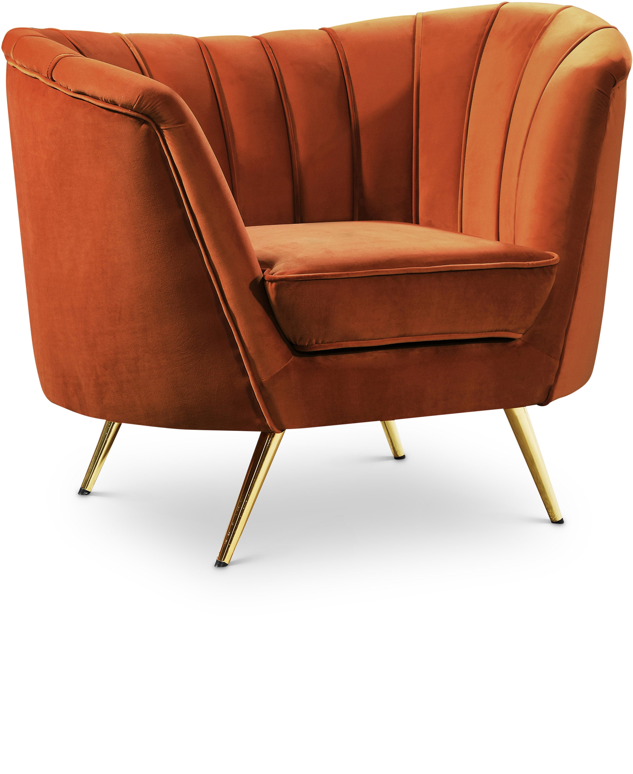 Margo Cognac Velvet Chair