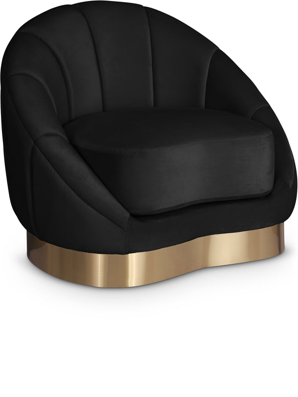 Shelly Black Velvet Chair