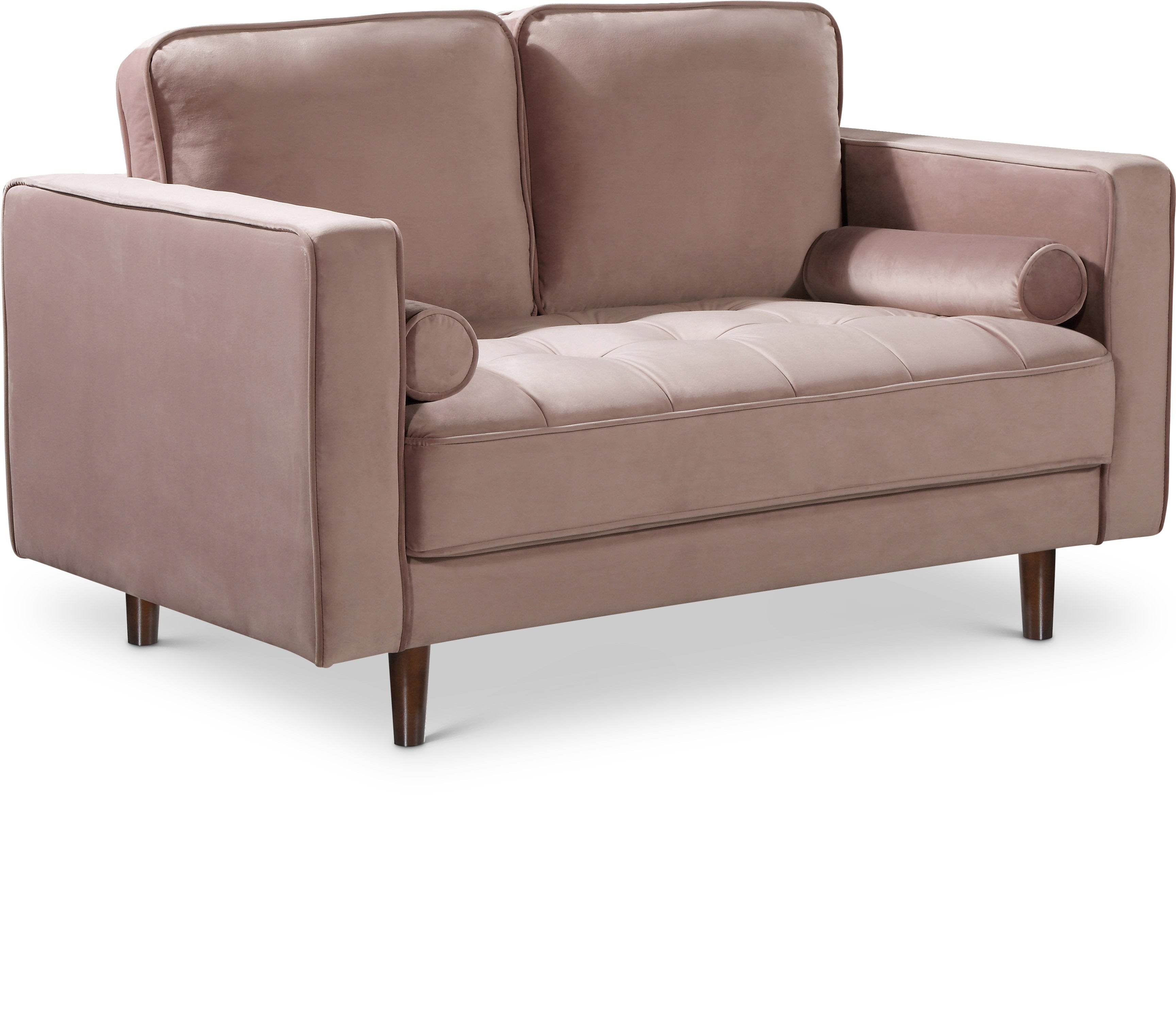 Emily Pink Velvet Loveseat