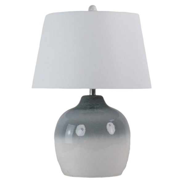 27" Reactive Finish Table Lamp, Blue/white