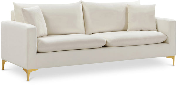 Naomi Cream Velvet Sofa