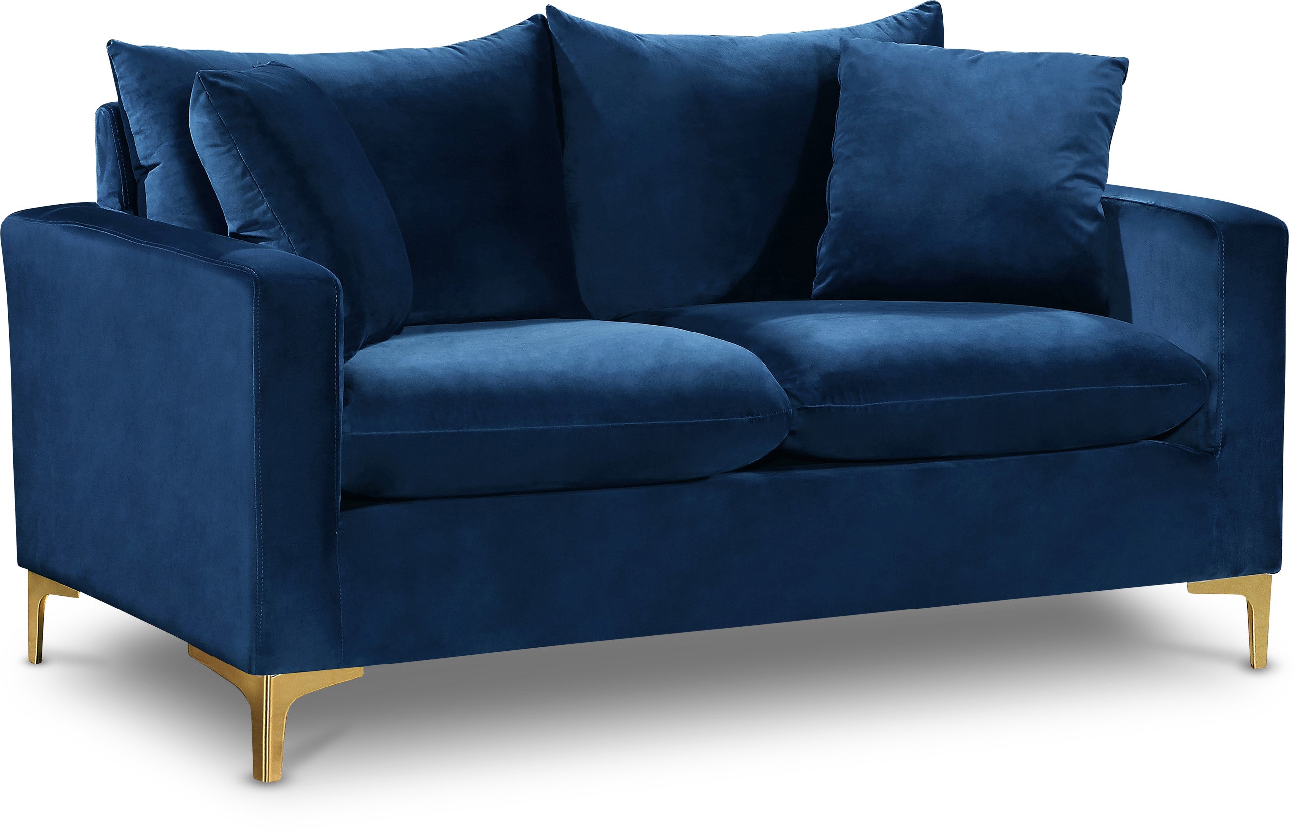 Naomi Navy Velvet Loveseat