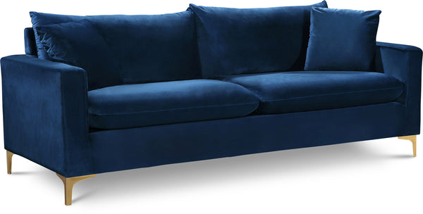 Naomi Navy Velvet Sofa