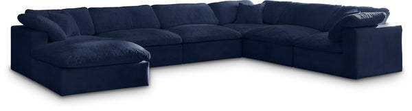 Cozy Navy Velvet Comfort Modular Sectional