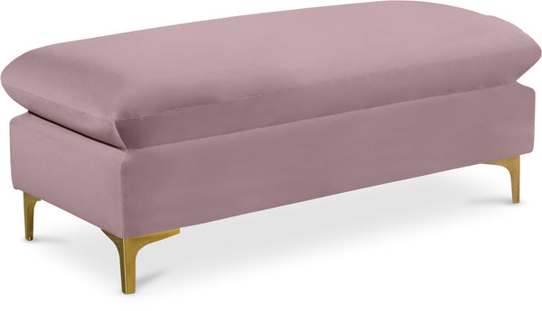 Naomi Pink Velvet Ottoman