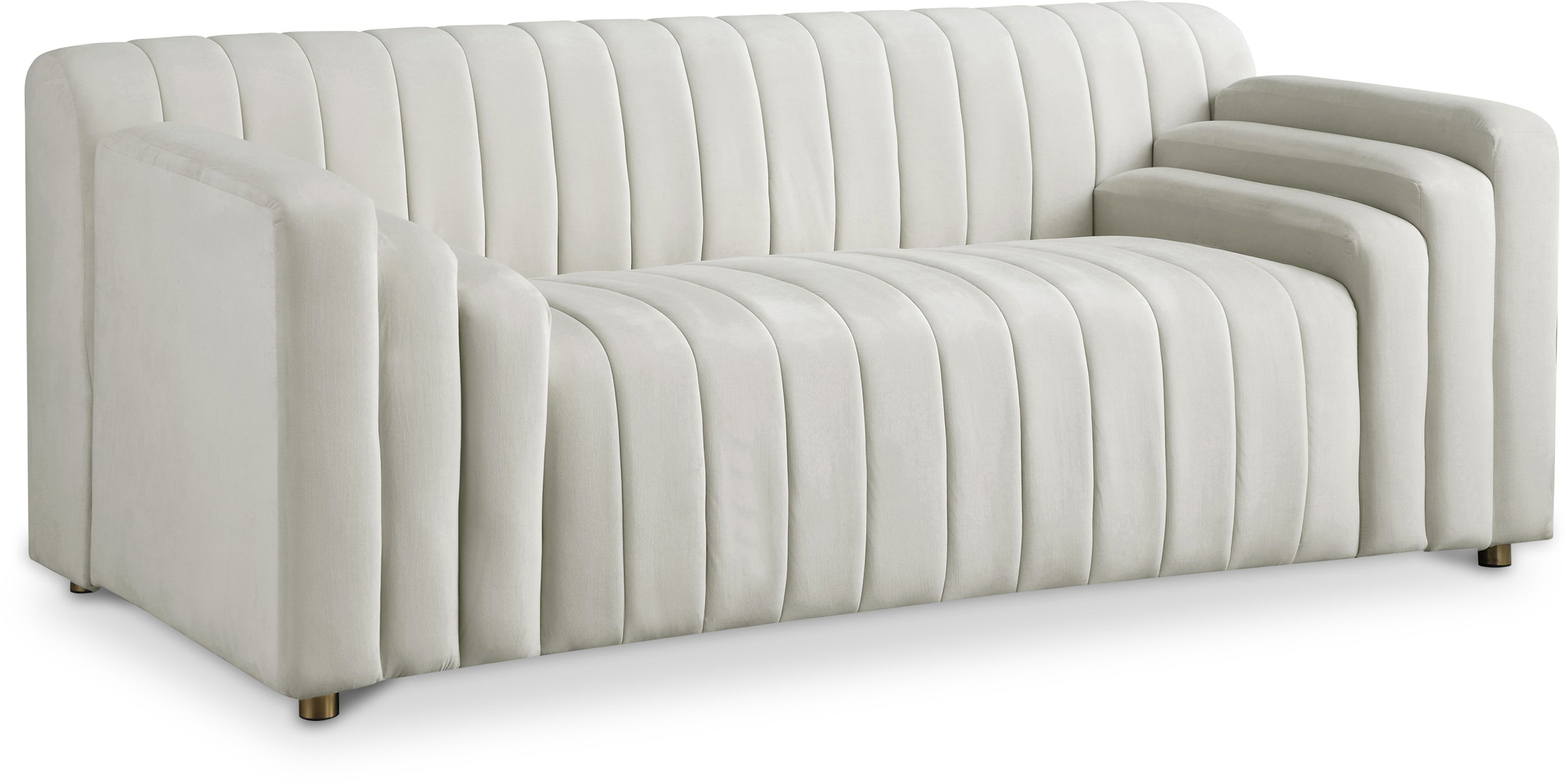 Naya Cream Velvet Loveseat