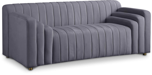 Naya Grey Velvet Loveseat