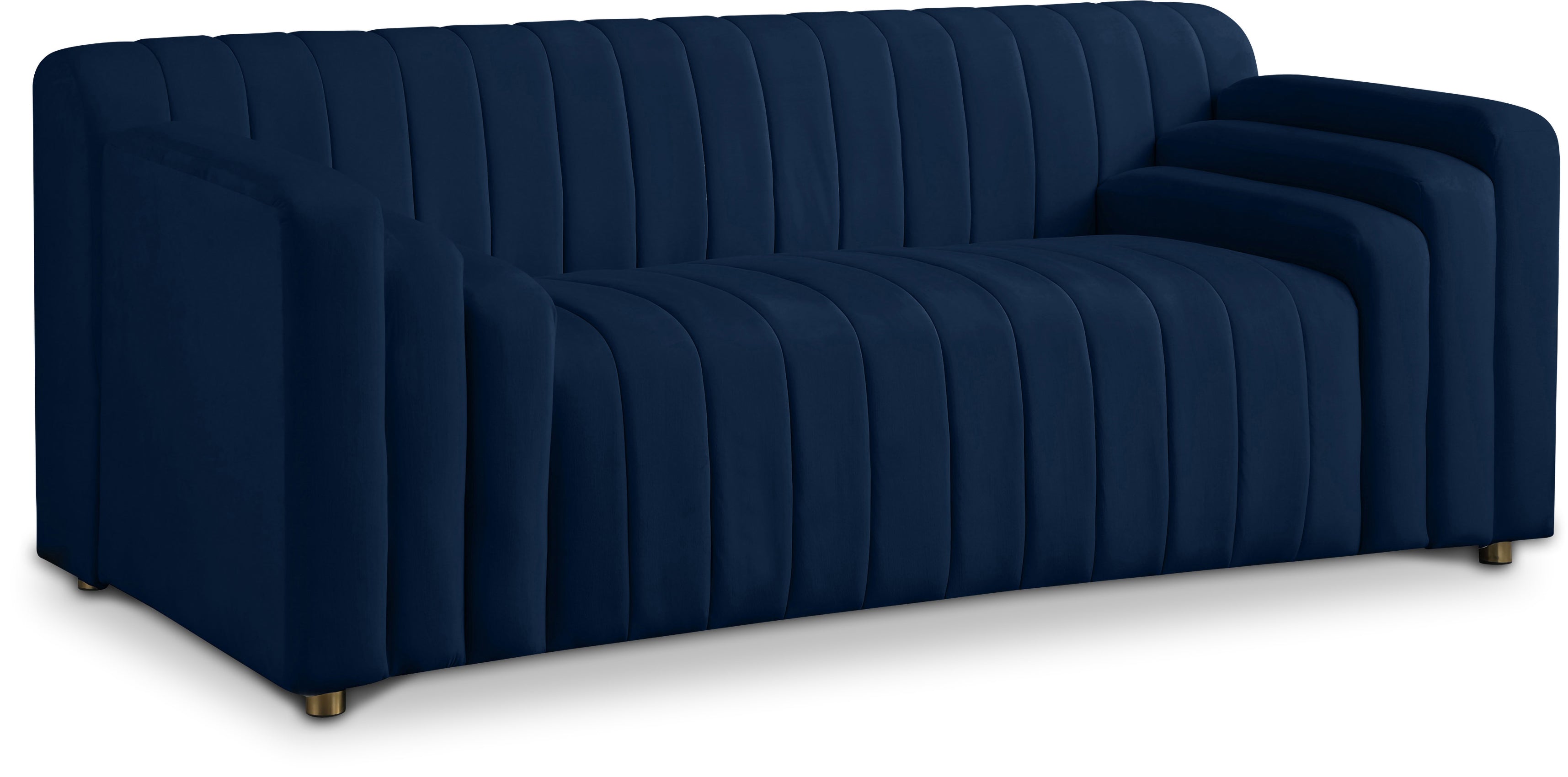 Naya Navy Velvet Loveseat