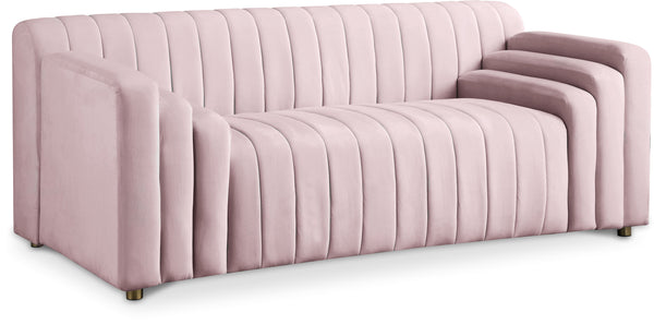 Naya Pink Velvet Loveseat