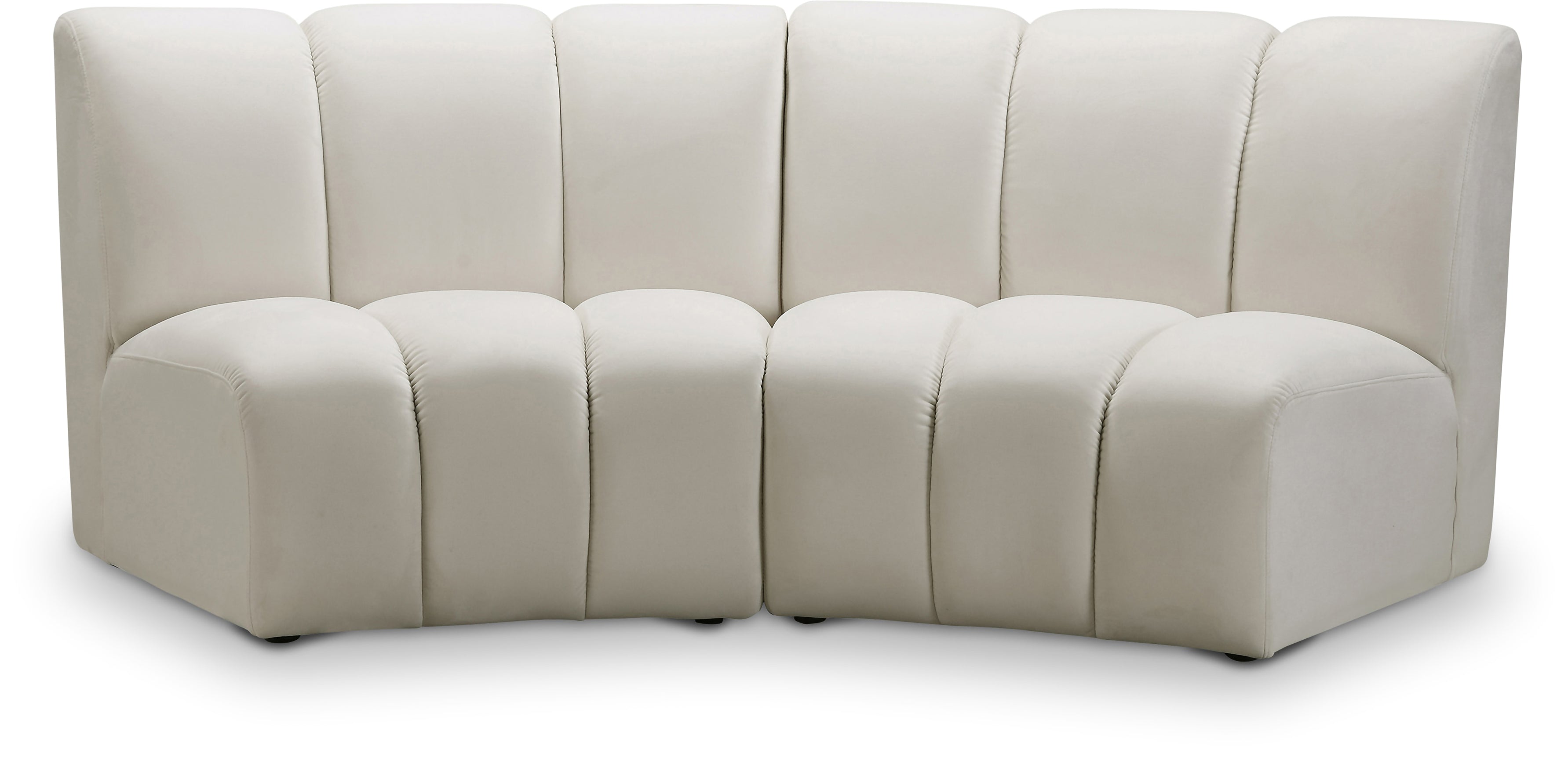 Infinity Cream Velvet 2pc. Modular Sectional