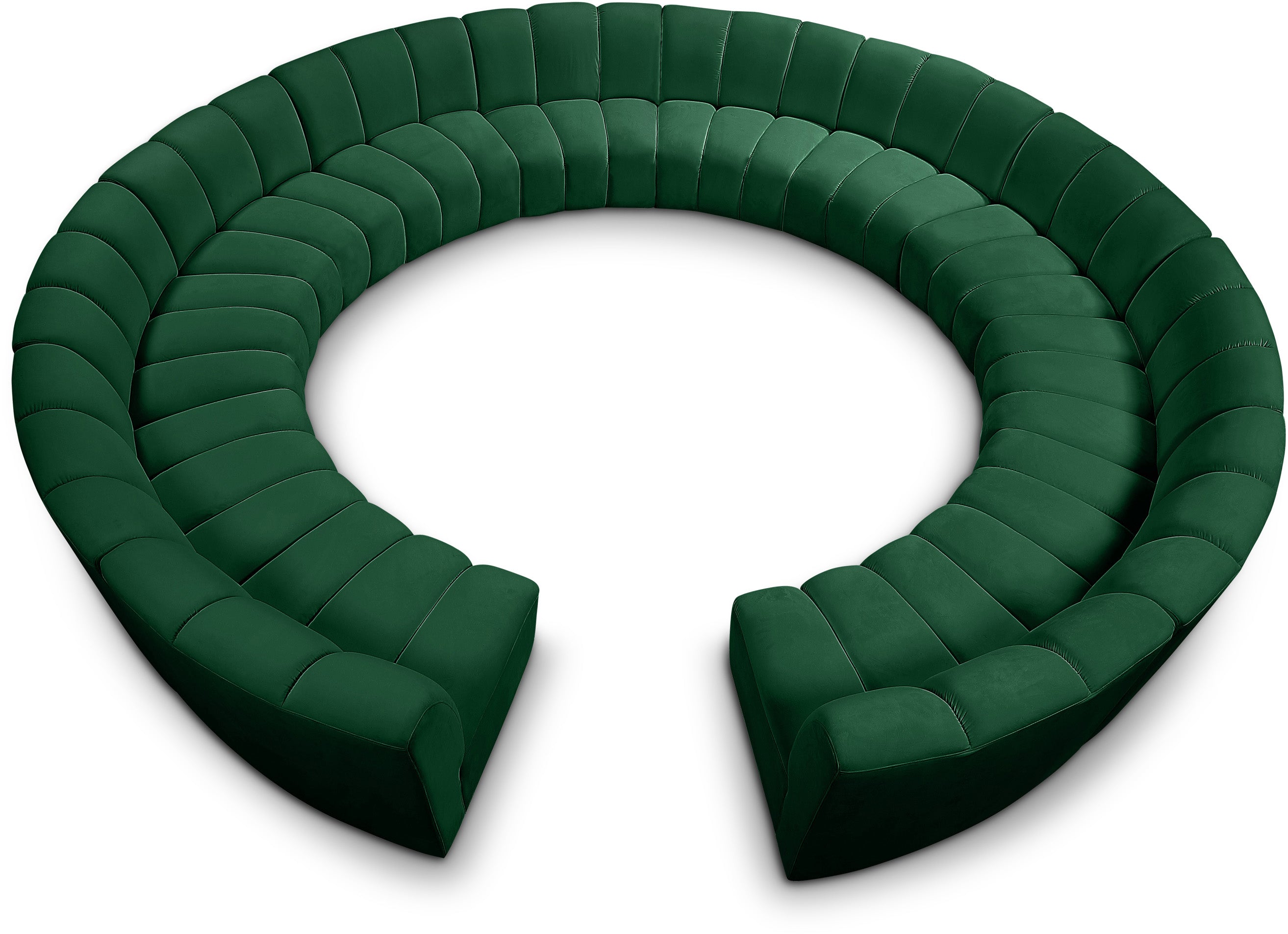 Infinity Green Velvet 12pc. Modular Sectional