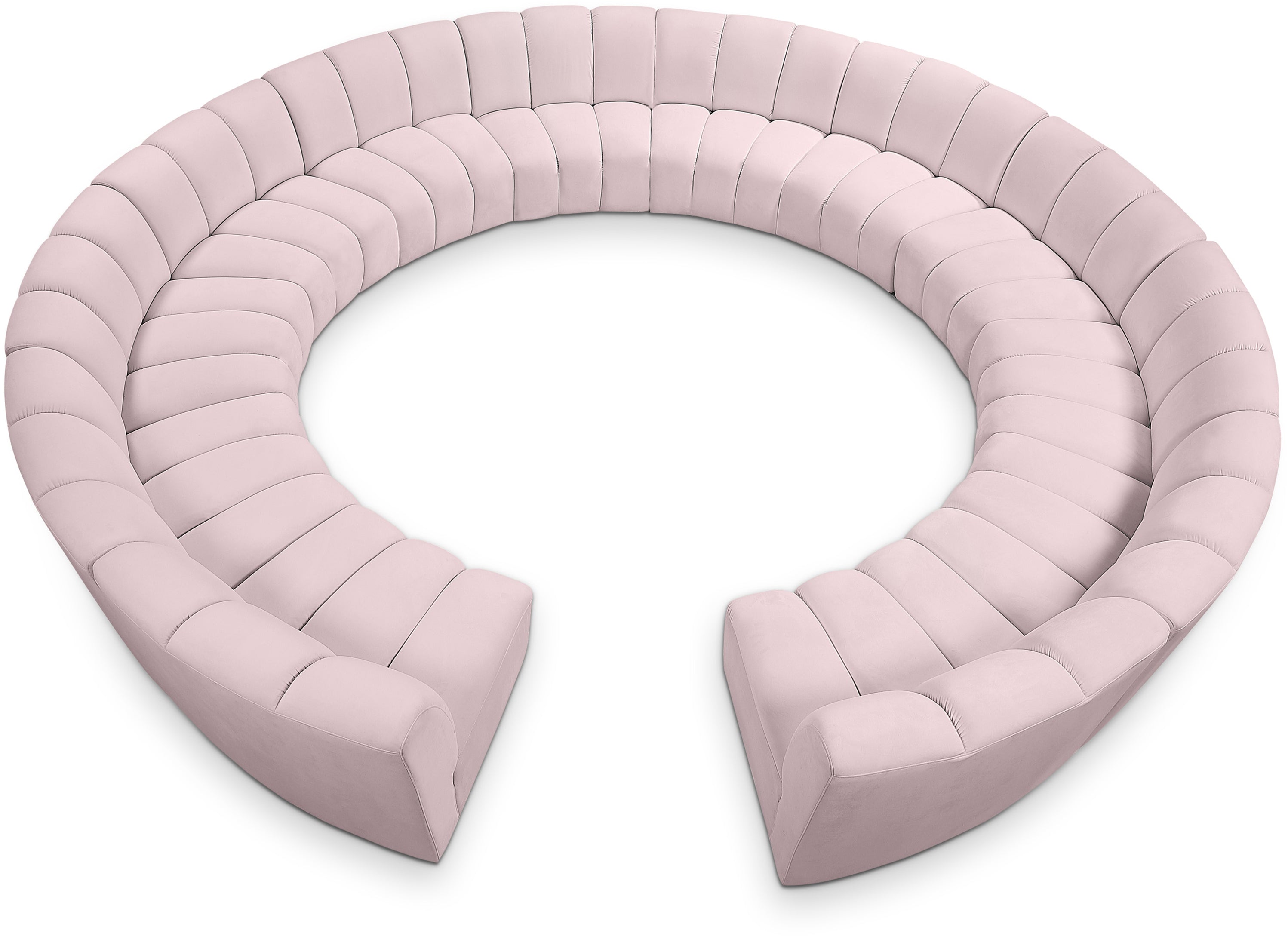 Infinity Pink Velvet 12pc. Modular Sectional