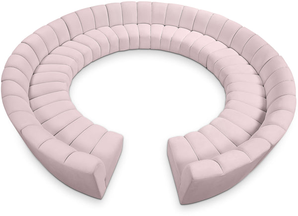 Infinity Pink Velvet 12pc. Modular Sectional