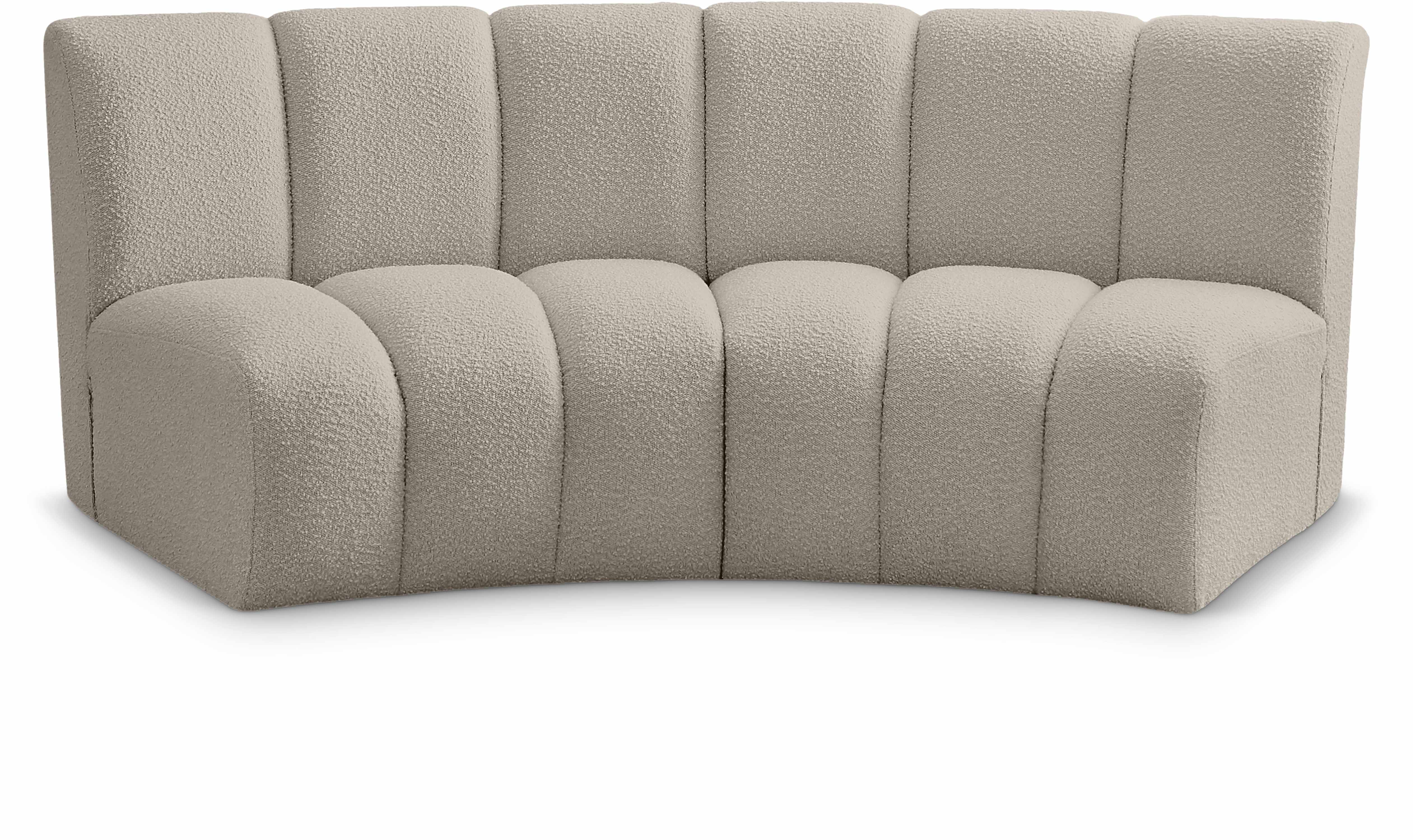 Infinity Brown Boucle Fabric 2pc. Modular Sectional