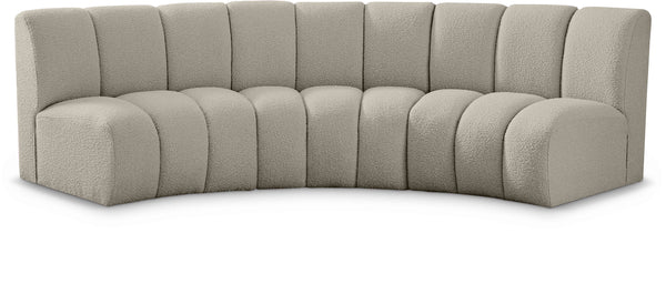 Infinity Brown Boucle Fabric 3pc. Modular Sectional