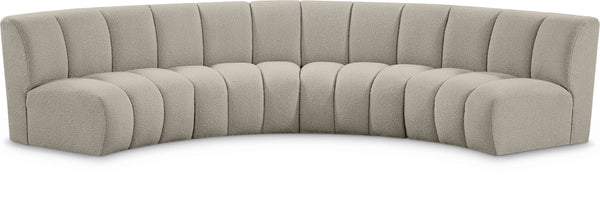 Infinity Brown Boucle Fabric 4pc. Modular Sectional