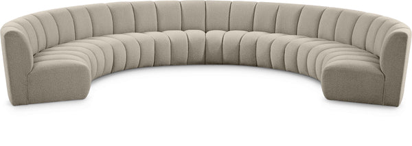 Infinity Brown Boucle Fabric 8pc. Modular Sectional