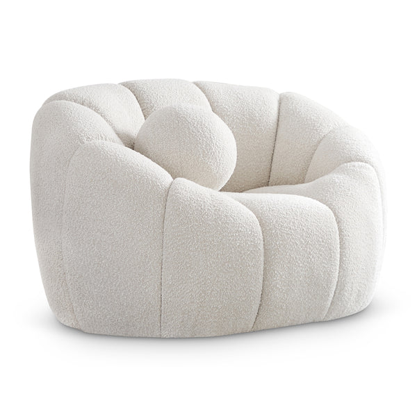 Elijah Cream Boucle Fabric Chair