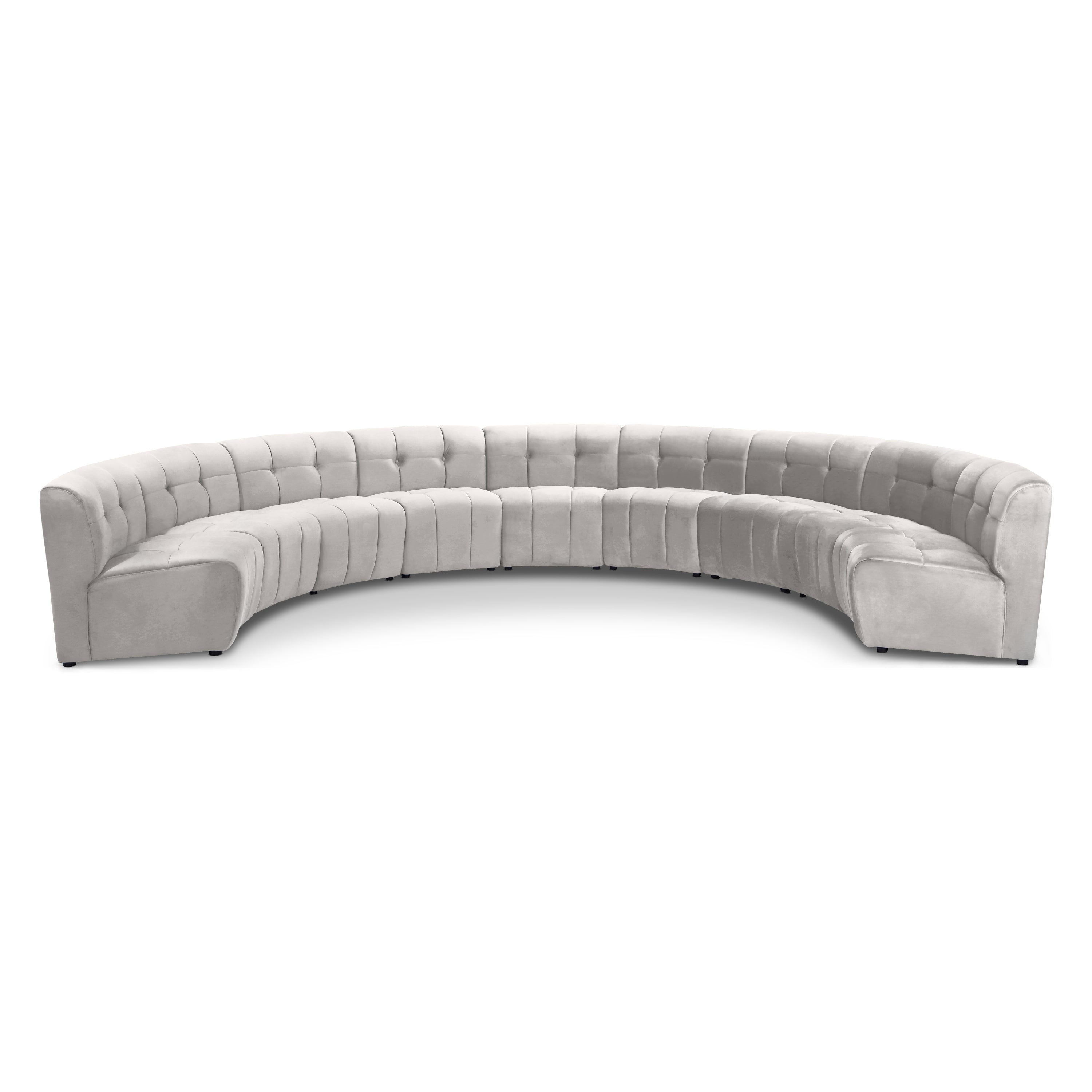 Limitless Cream Velvet 9pc. Modular Sectional