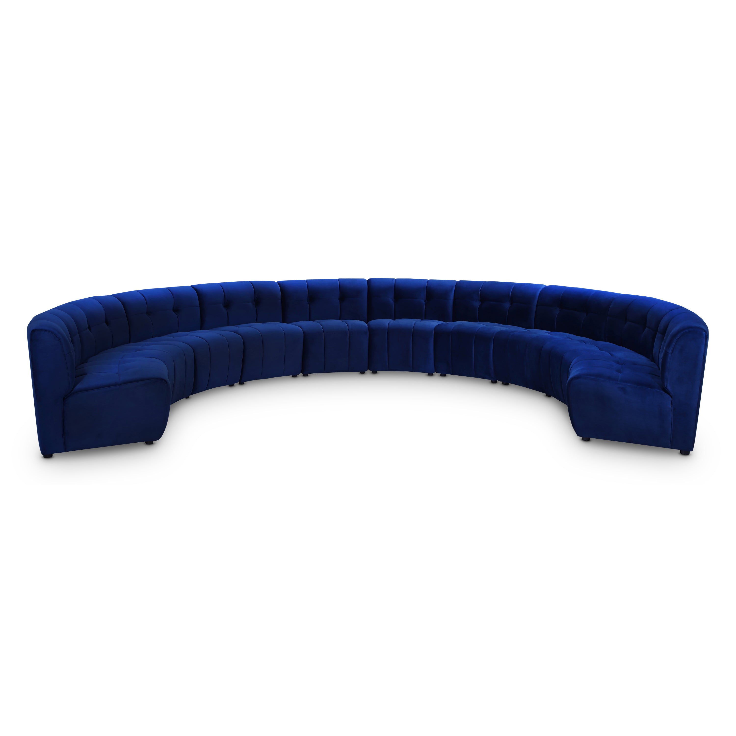 Limitless Navy Velvet 10pc. Modular Sectional