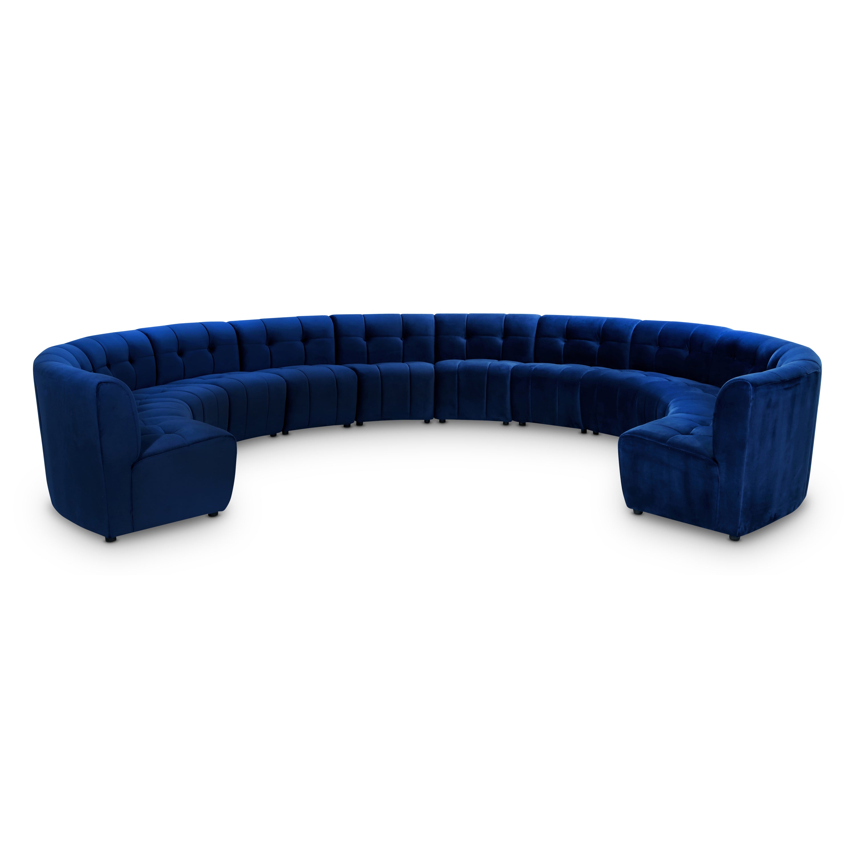 Limitless Navy Velvet 12pc. Modular Sectional