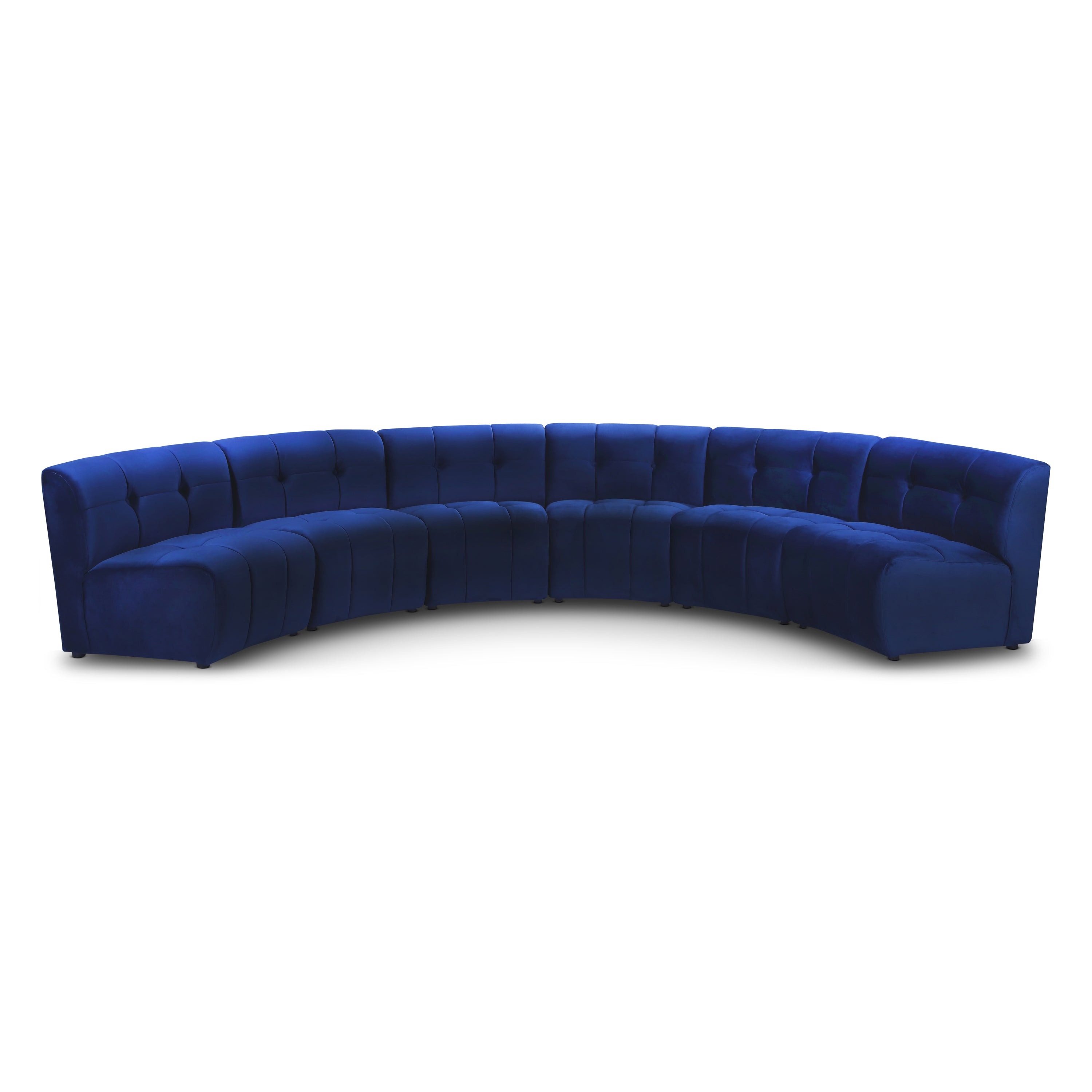 Limitless Navy Velvet 6pc. Modular Sectional