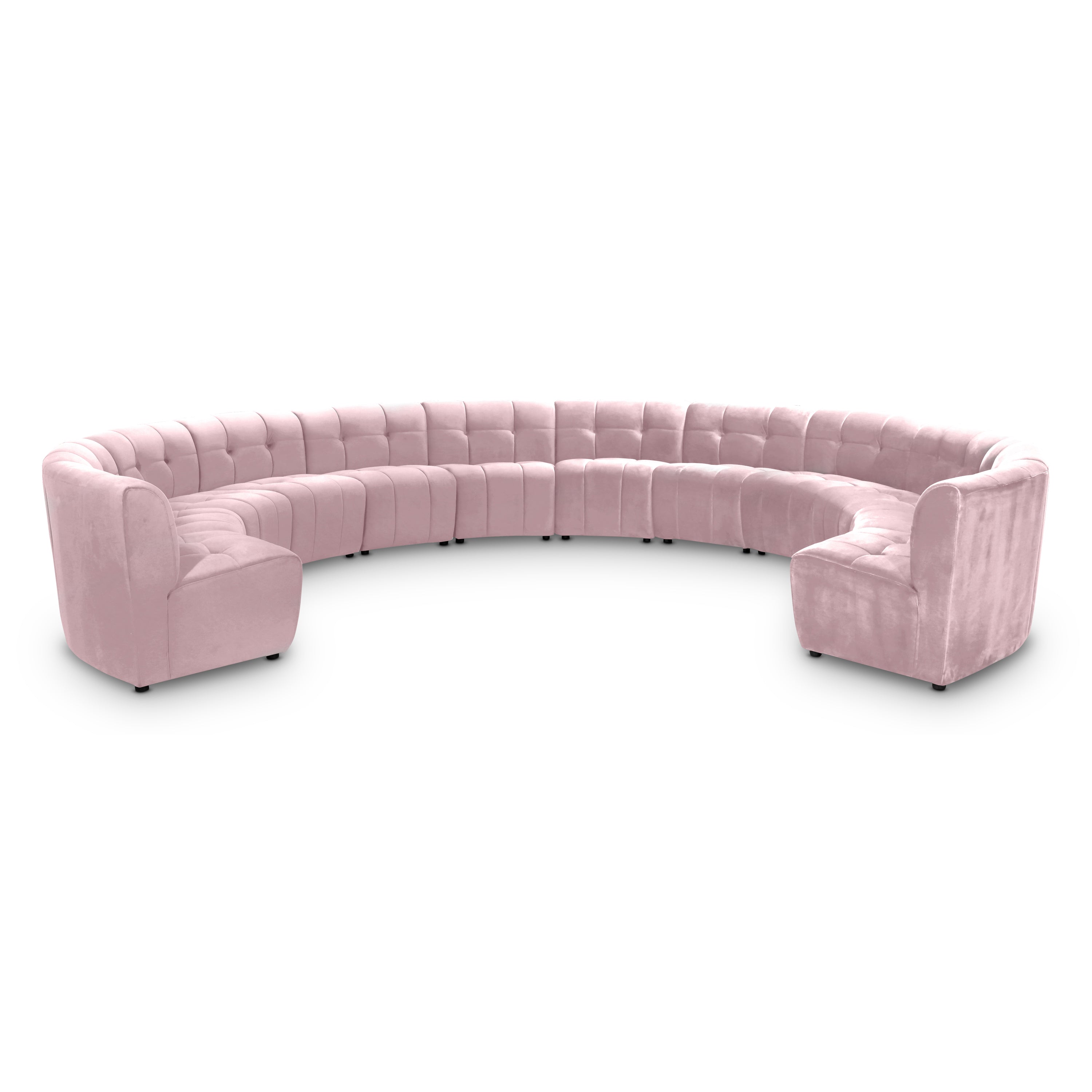 Limitless Pink Velvet 12pc. Modular Sectional