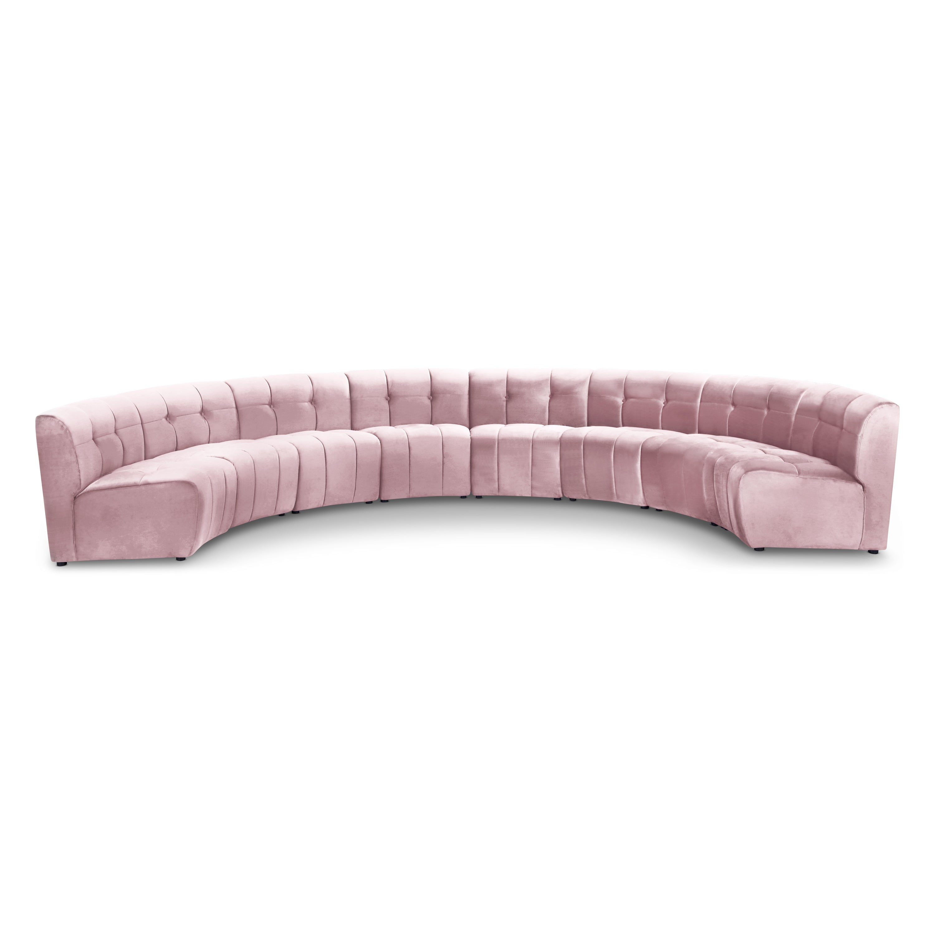 Limitless Pink Velvet 8pc. Modular Sectional