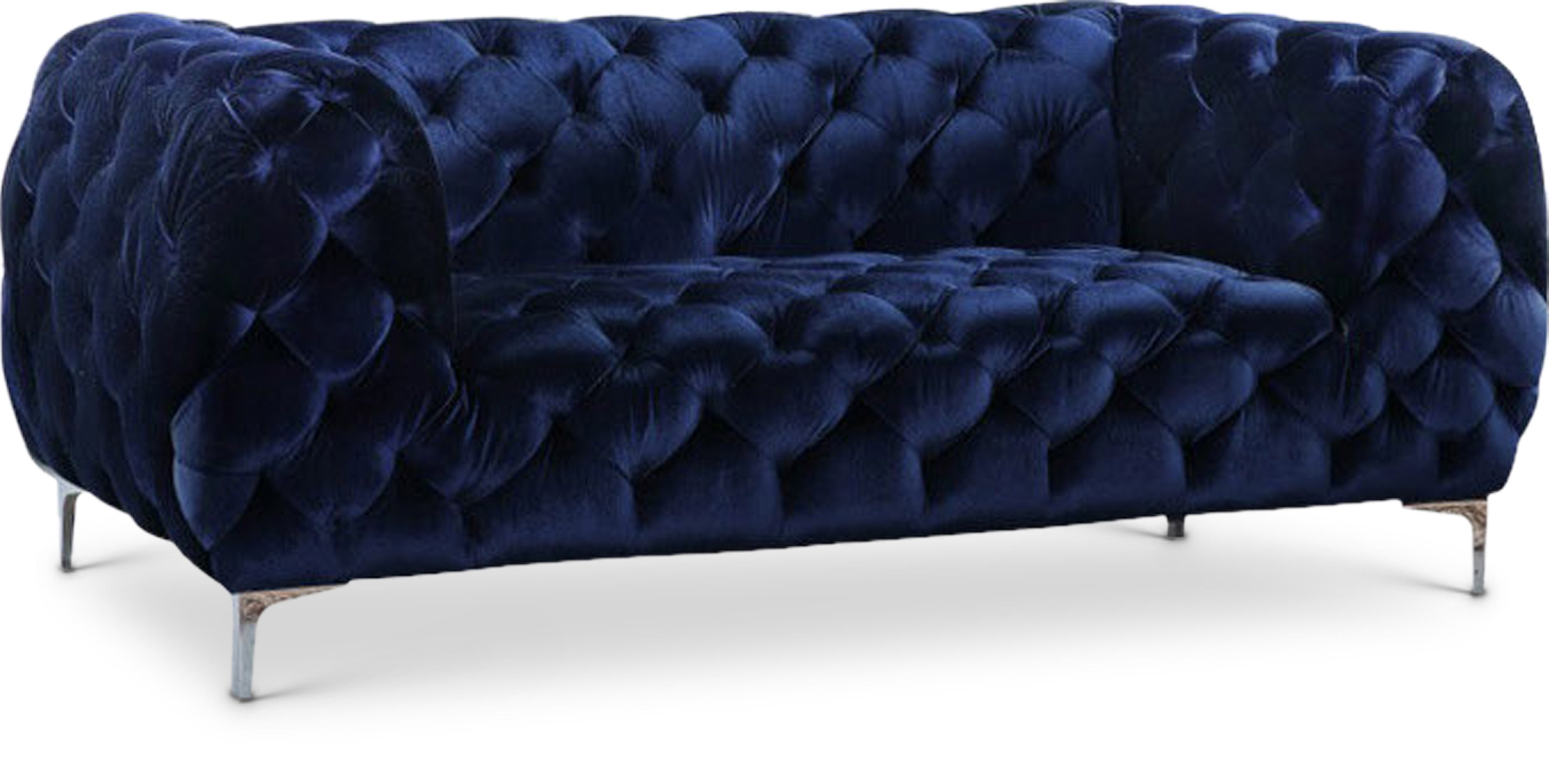 Mercer Navy Velvet Loveseat