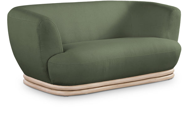 Kipton Green Boucle Fabric Loveseat