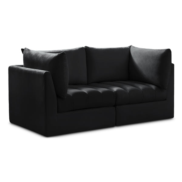 Jacob Black Velvet Modular Sofa