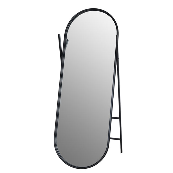 23x60 Rounded Standing Mirror, Black