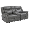 Conrad Upholstered Motion Loveseat Cool Grey