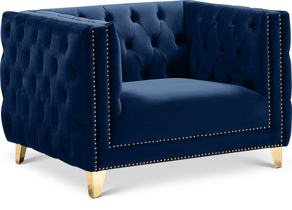 Michelle Navy Velvet Chair