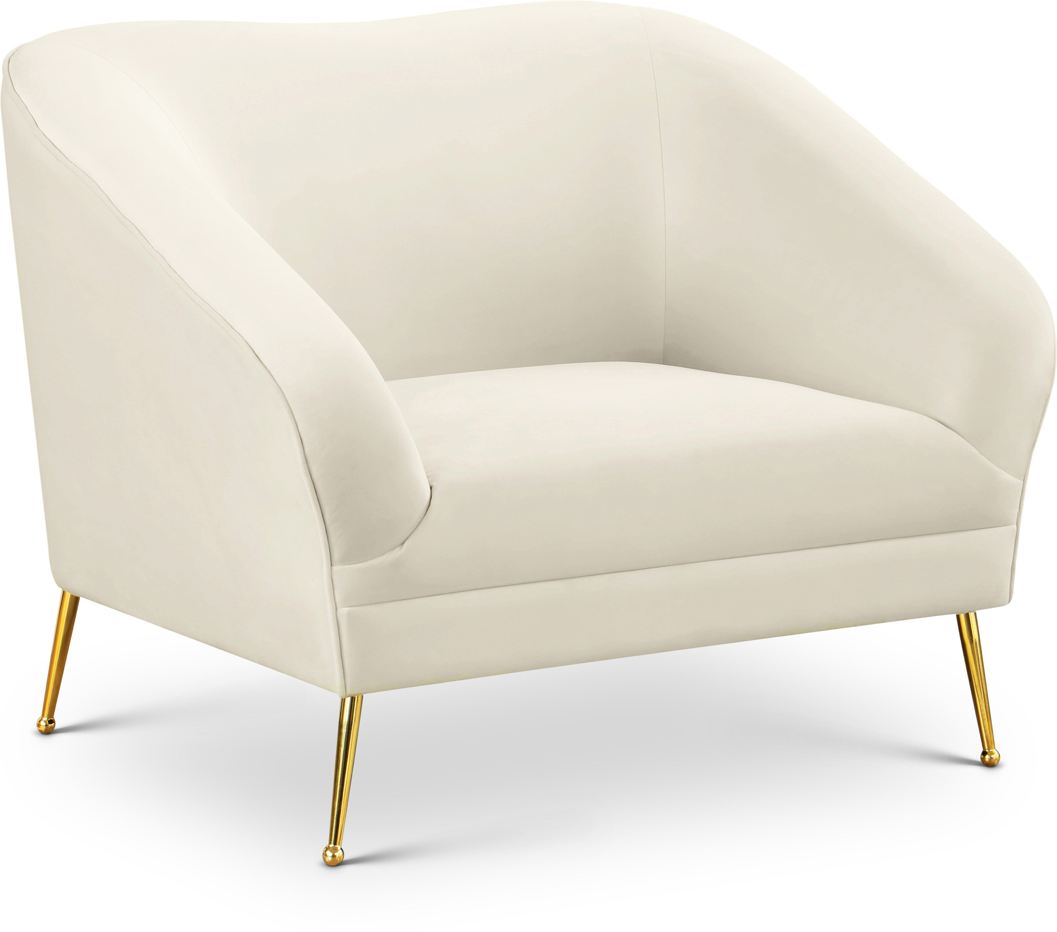 Hermosa Cream Velvet Chair