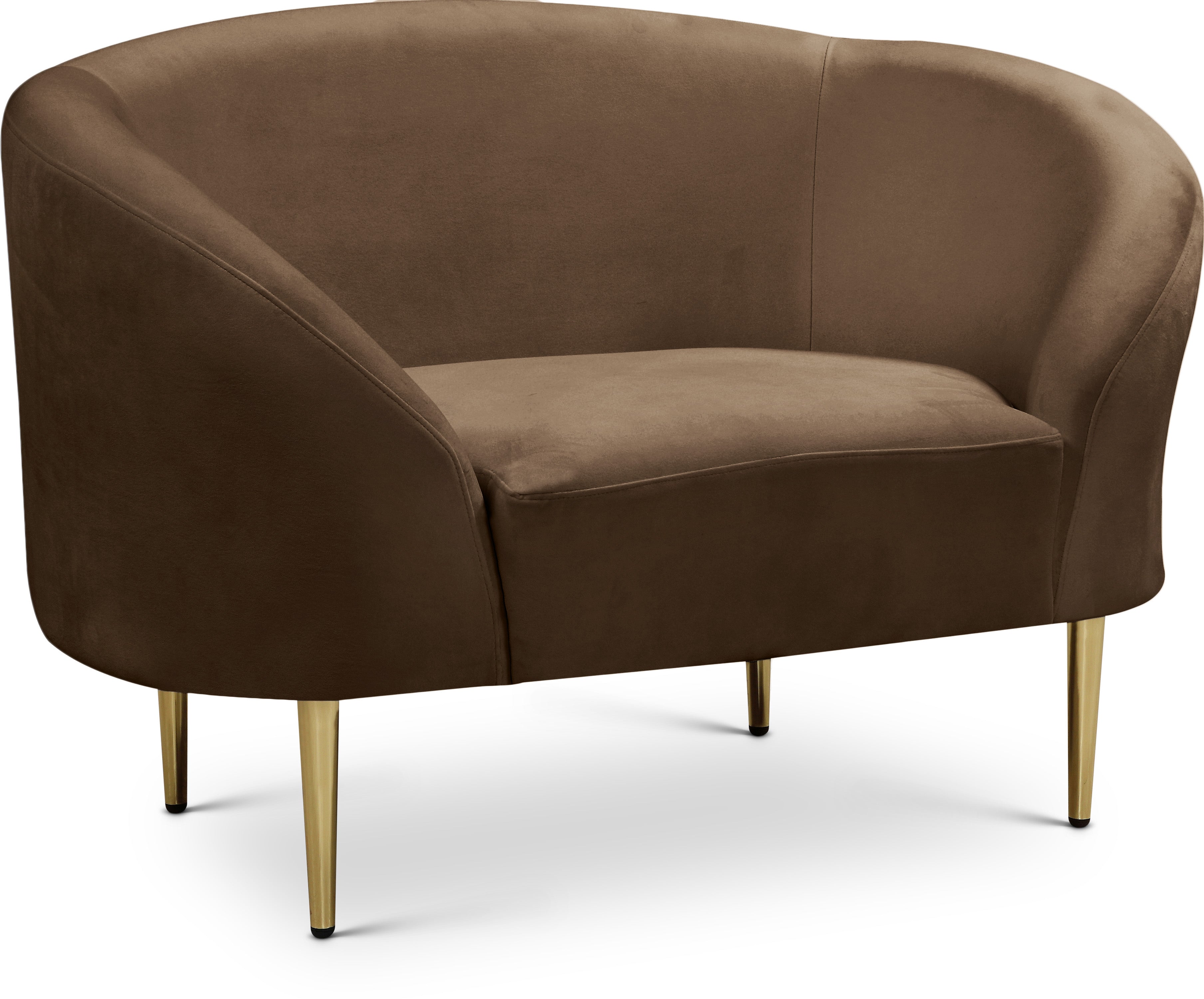 Ritz Brown Velvet Chair