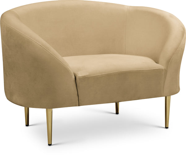 Ritz Camel Velvet Chair