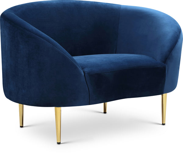 Ritz Navy Velvet Chair