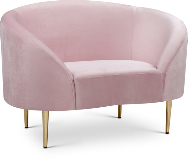 Ritz Pink Velvet Chair