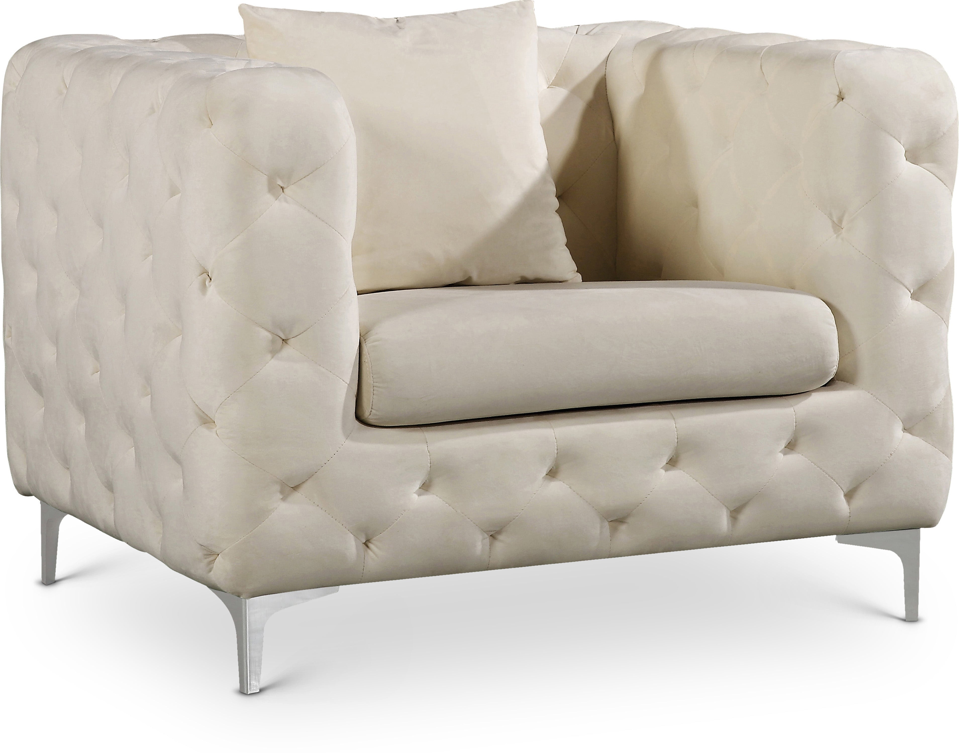 Scarlett Cream Velvet Chair